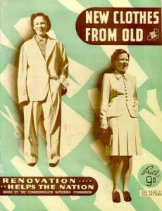 Utility dress, 1942 / تشویق زنان به باز طراحی کت‌های مردانه1